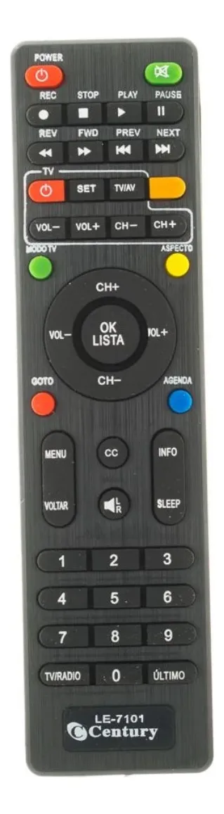 Controle Remoto Compatível Century Le-7101