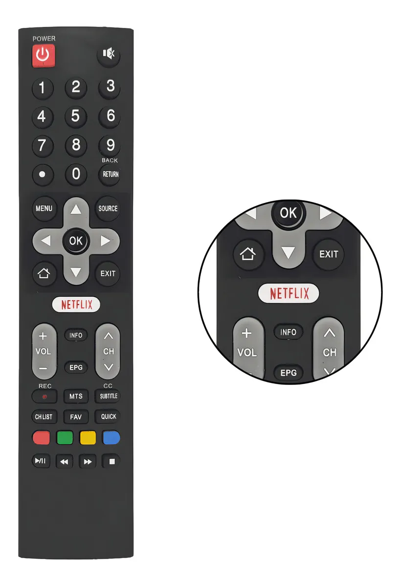 Controle Remoto Para Tv Compatível Com Philco Ptv55 Ptv55u